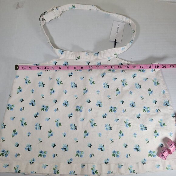 Weworewhat Womens XL Ditzy Floral White Cotton/Spandex Sleeveless Halter Top - Picture 6 of 11